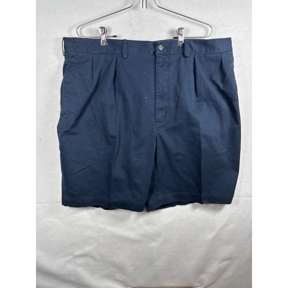 Polo Ralph Lauren Chino Shorts Mens‎ 39 Navy Blue Good Pleated Classic Twill